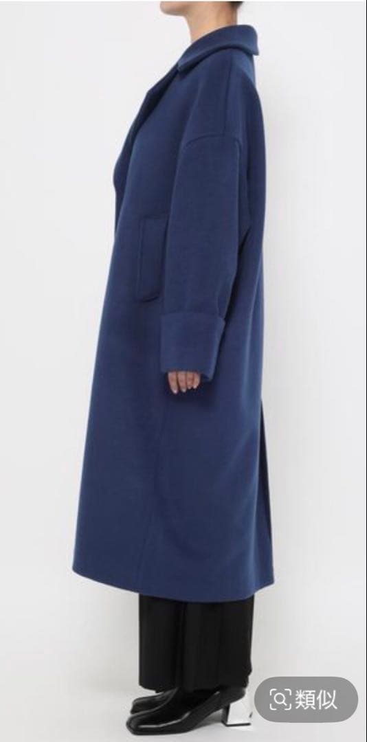 新品タグ付 HARE ウール2WAYチェスターコート ブルー 人気完売色