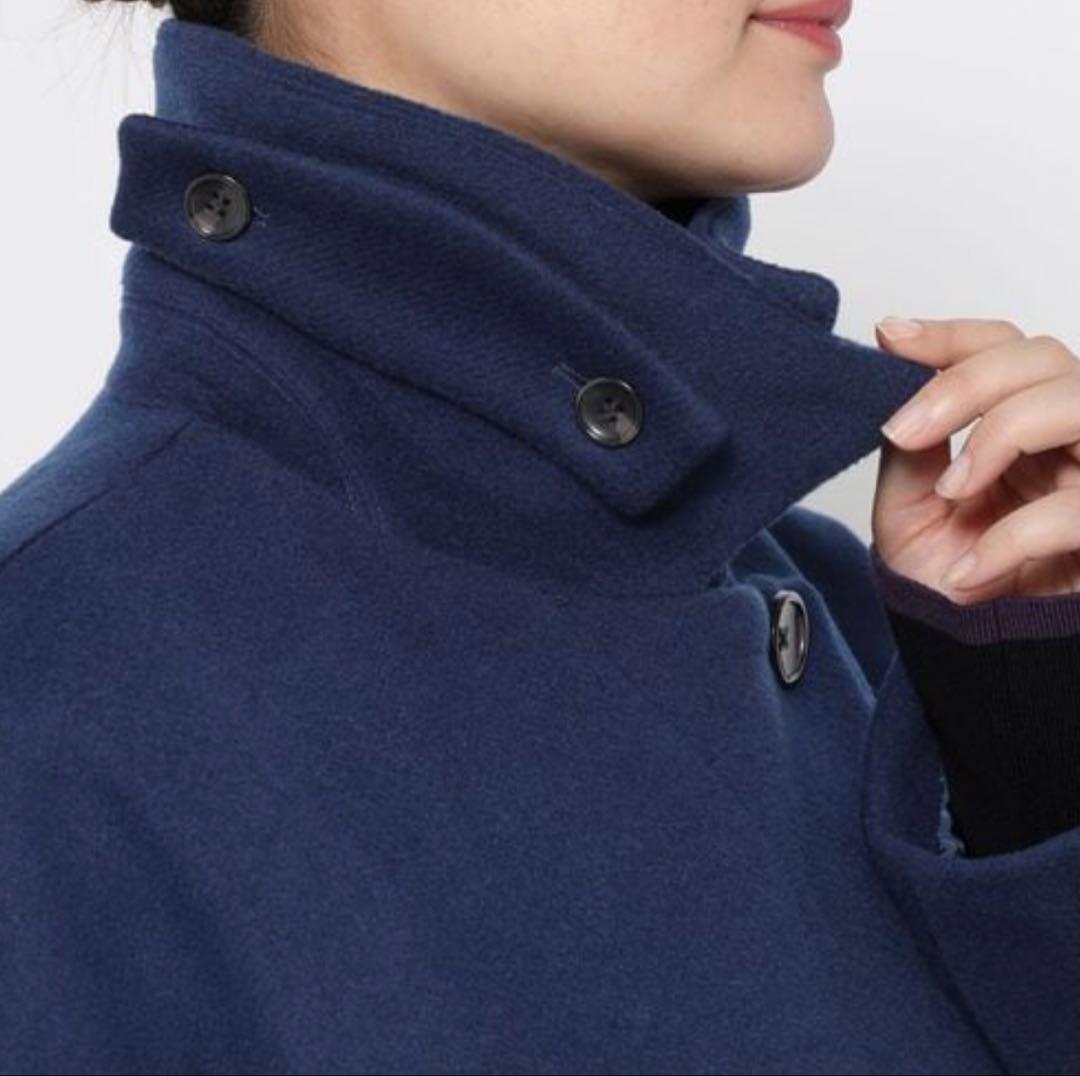 新品タグ付 HARE ウール2WAYチェスターコート ブルー 人気完売色