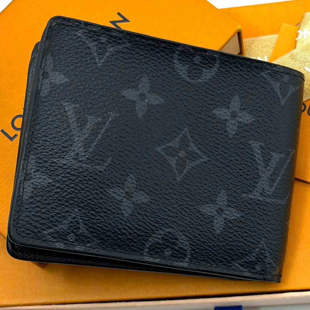 良品 ルイヴィトン モノグラム エクリプス ポルトフォイユ ミュルティプル 財布