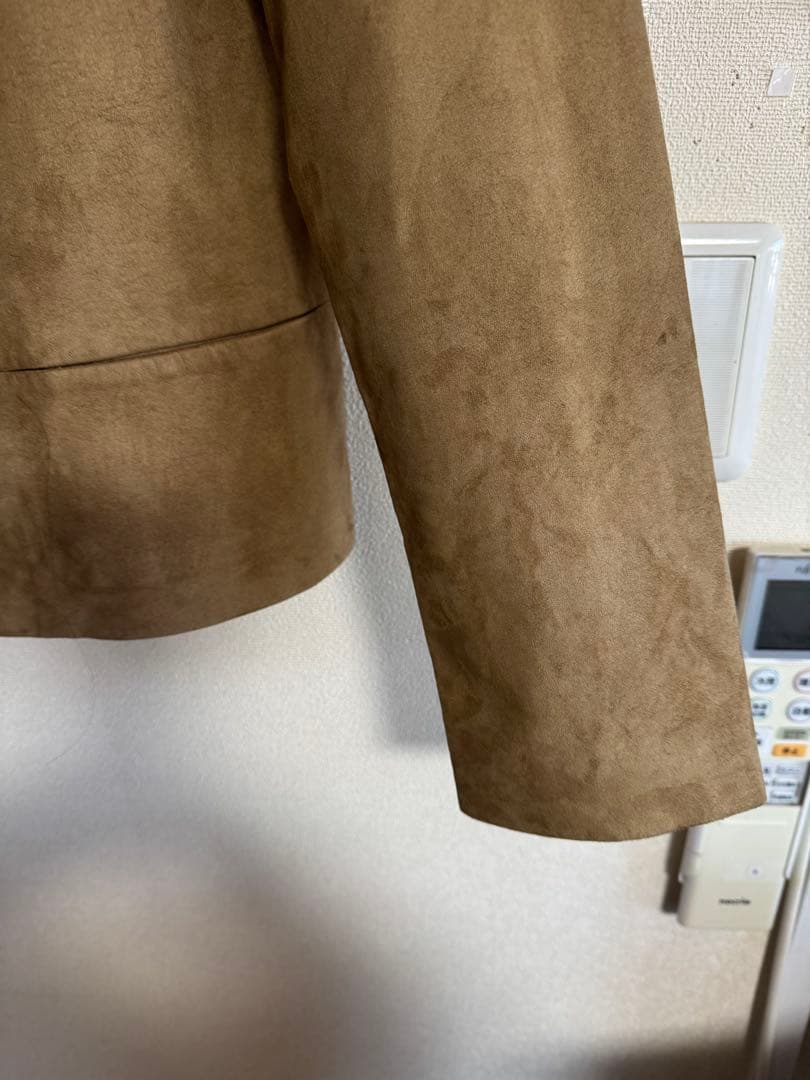 フォクシーFOXEYスエード衿毛皮付きジャケット 40