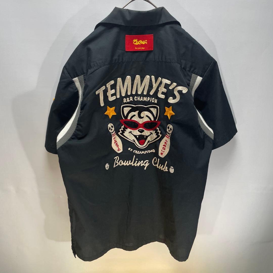 クリームソーダ　TEMMYE ティミー　刺繍　半袖　ボーリングシャツ　サイズM