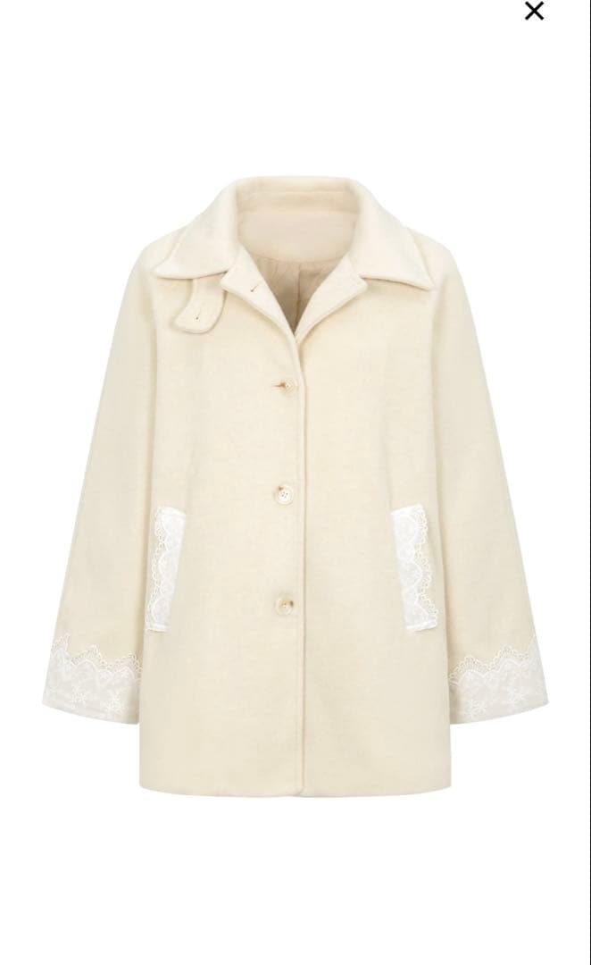 ジャケット・アウター muguet romantic milky midi coat
