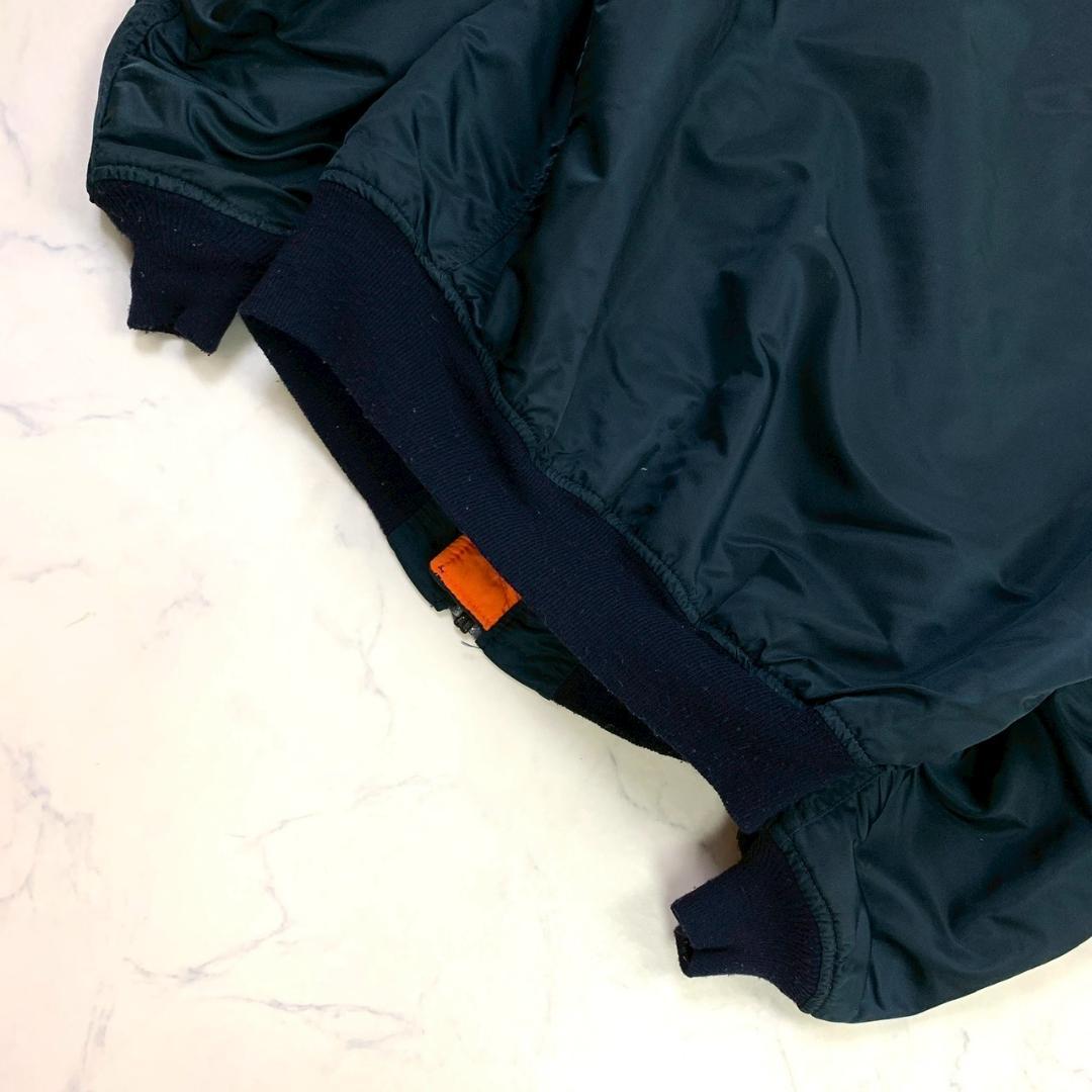 希少カラー★ 90s USA製 ALPHA MA-1 ネイビー L　E022