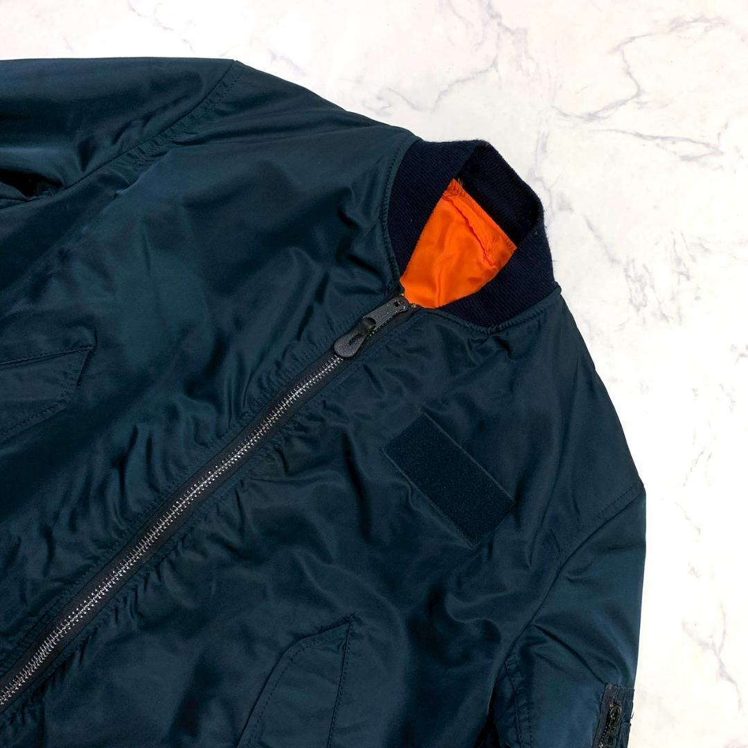 希少カラー★ 90s USA製 ALPHA MA-1 ネイビー L　E022