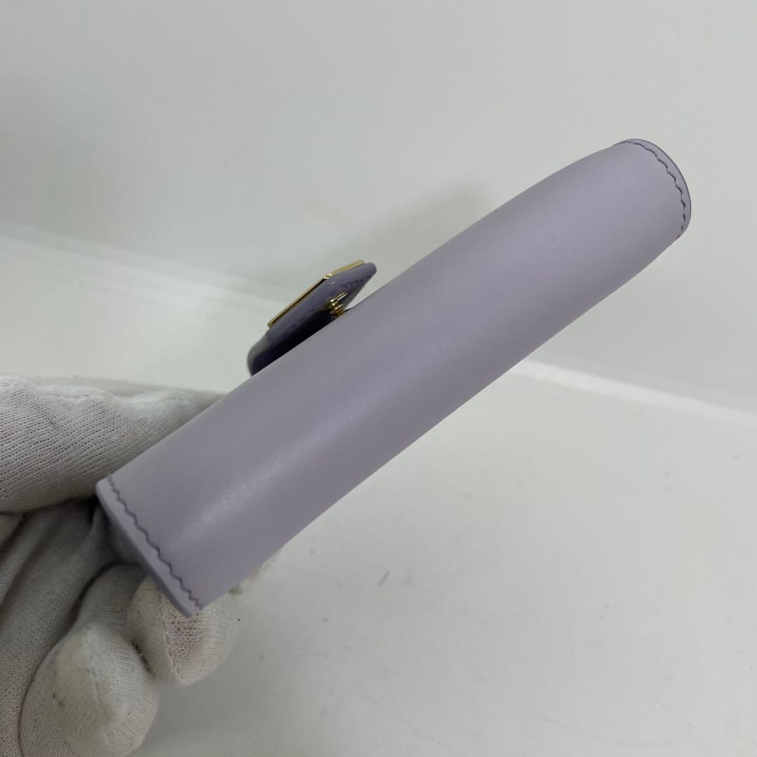 【未使用】プラダ 1MV204 二つ折り財布 シティカーフ GLICINE