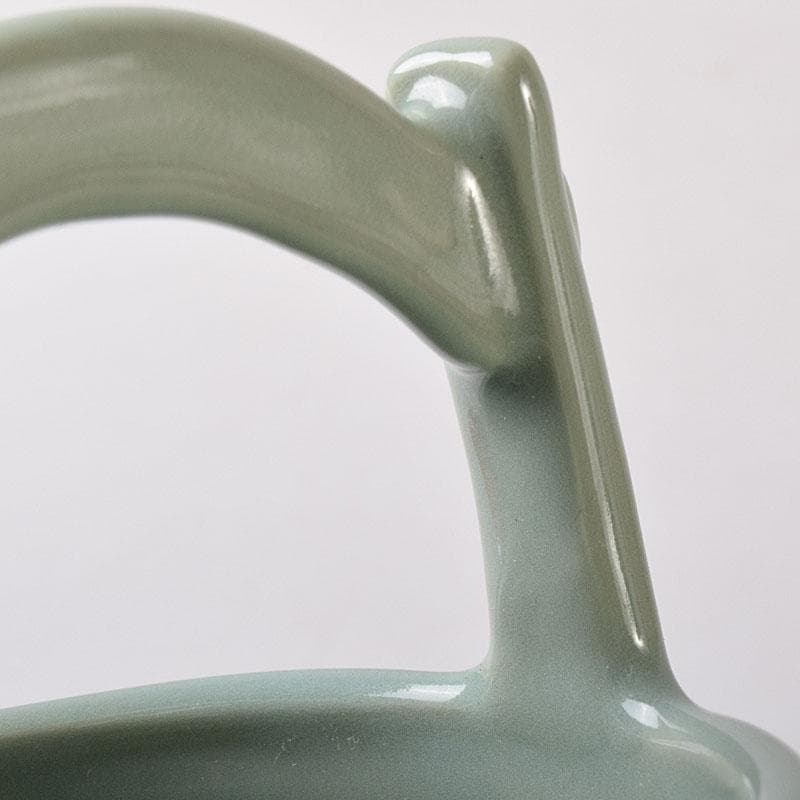 茶道具　青磁　手桶茶入　茶器　時代箱　V　7766