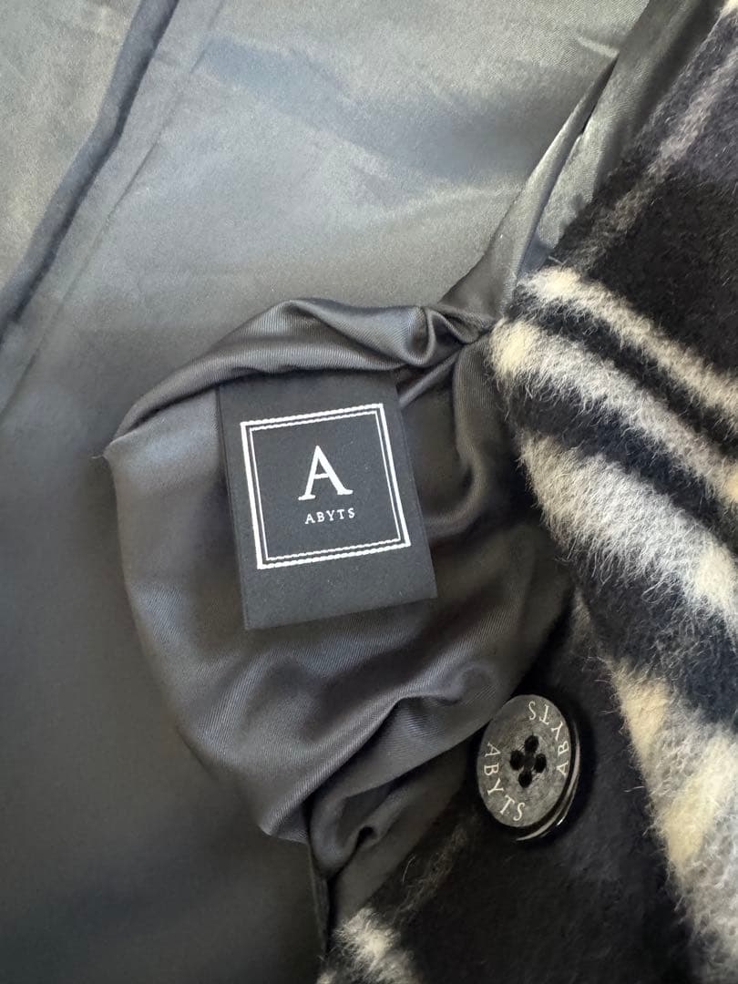 佐藤健 CHECK SHAGGY COAT （チェスター　ダブル）abyts