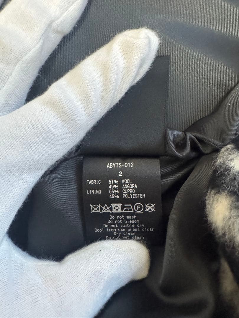 佐藤健 CHECK SHAGGY COAT （チェスター　ダブル）abyts