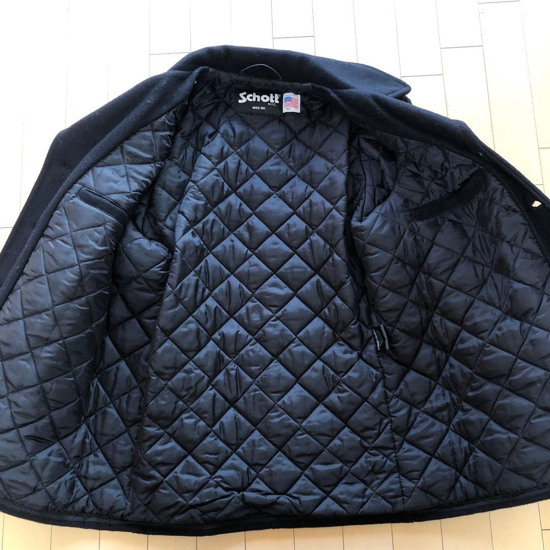 最終値下　schott シングル ピーコート　キルティング75624 サイズ40
