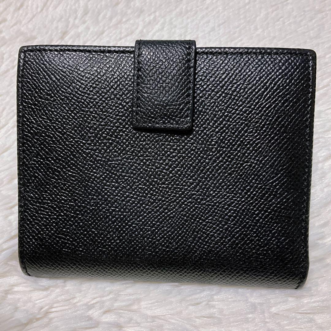 ♡極美品♡フェラガモ ガンチーニ 二つ折り財布 クリップ クロージャー ブラック