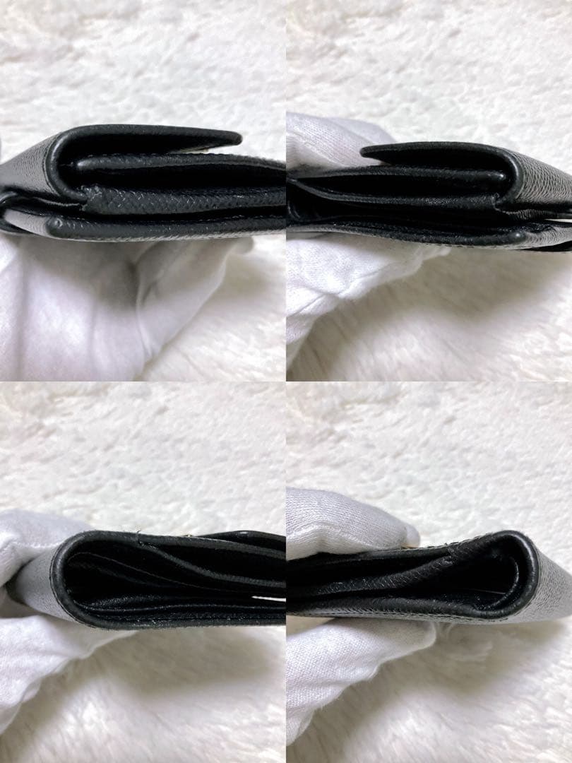 ♡極美品♡フェラガモ ガンチーニ 二つ折り財布 クリップ クロージャー ブラック