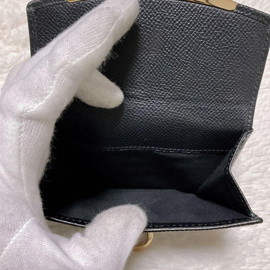 ♡極美品♡フェラガモ ガンチーニ 二つ折り財布 クリップ クロージャー ブラック