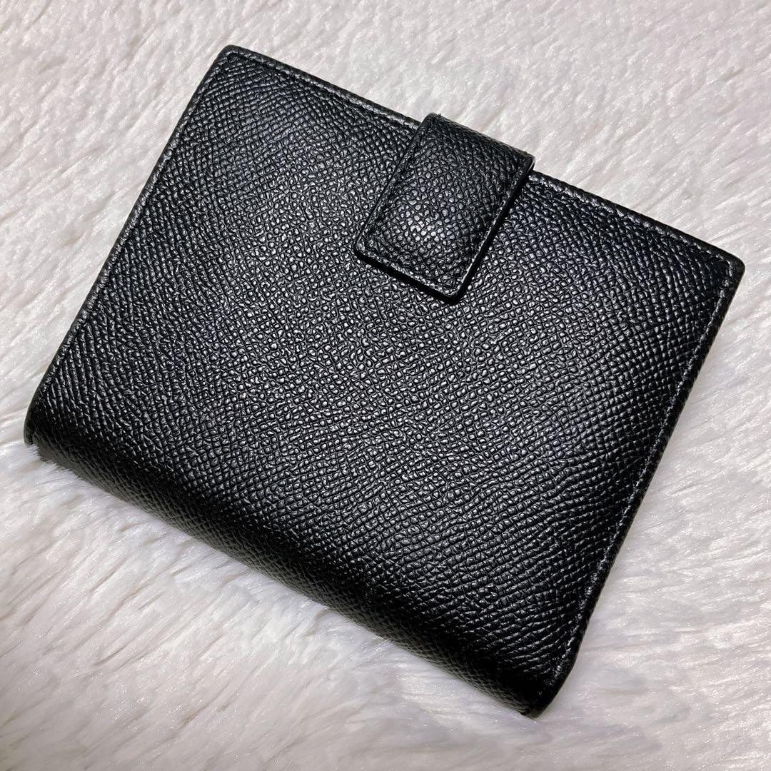 ♡極美品♡フェラガモ ガンチーニ 二つ折り財布 クリップ クロージャー ブラック