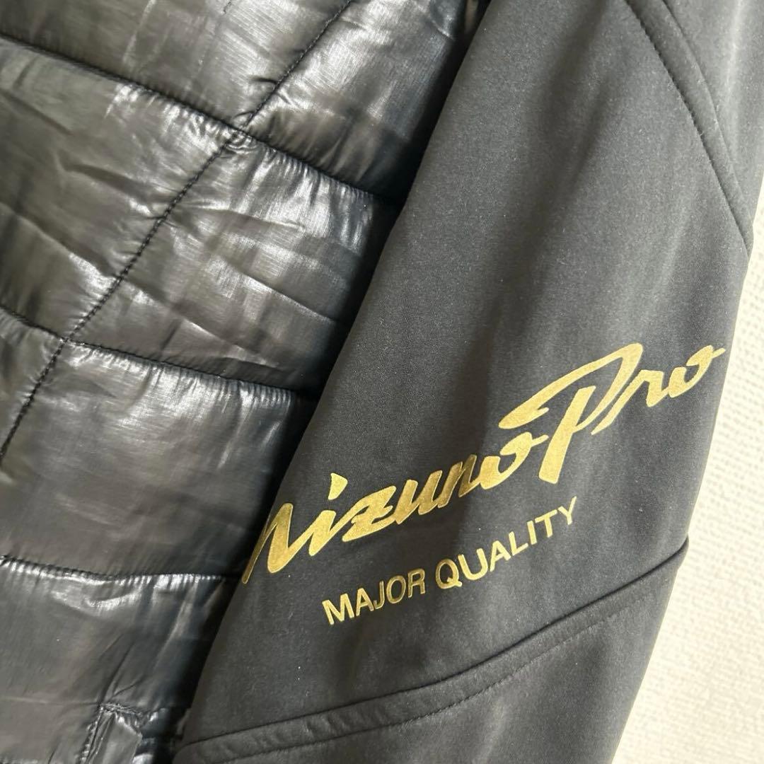 ミズノプロ　テックフィルジャケット　XO中綿入り ジャケット ブラック黒 野球