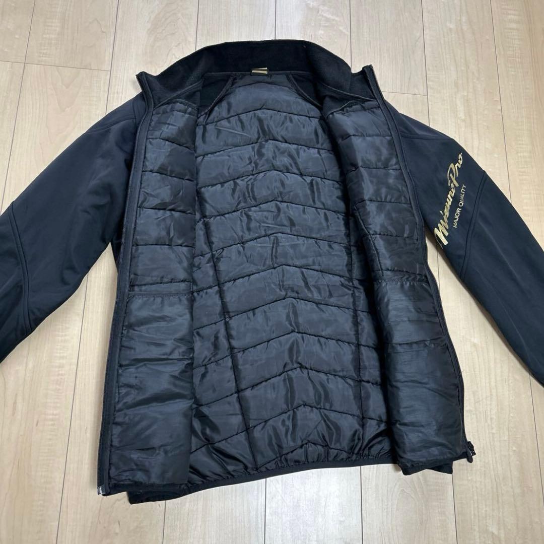 ミズノプロ　テックフィルジャケット　XO中綿入り ジャケット ブラック黒 野球