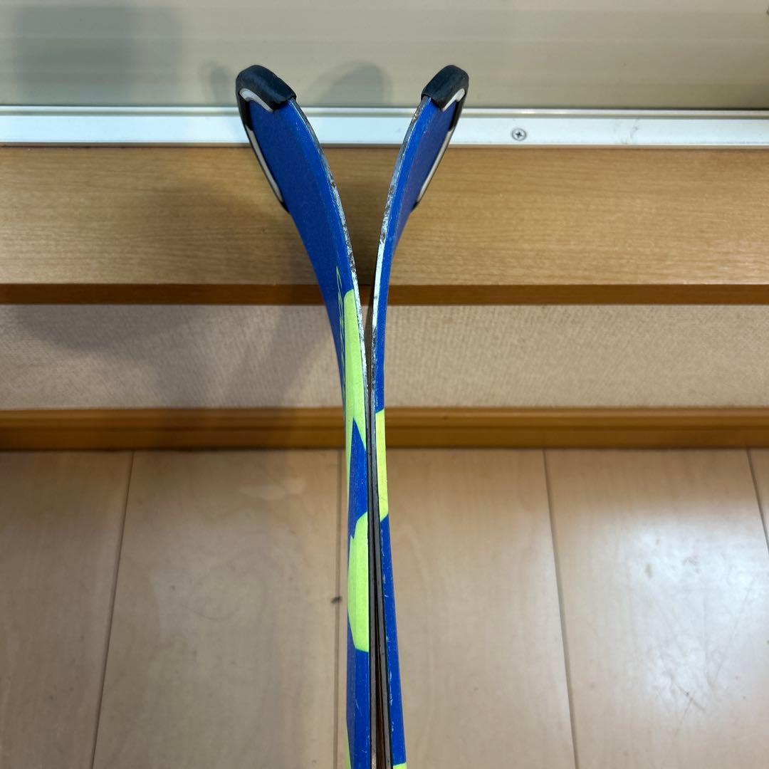 【130】Salomon スキー板 DE1 青/黄 バインディング付き