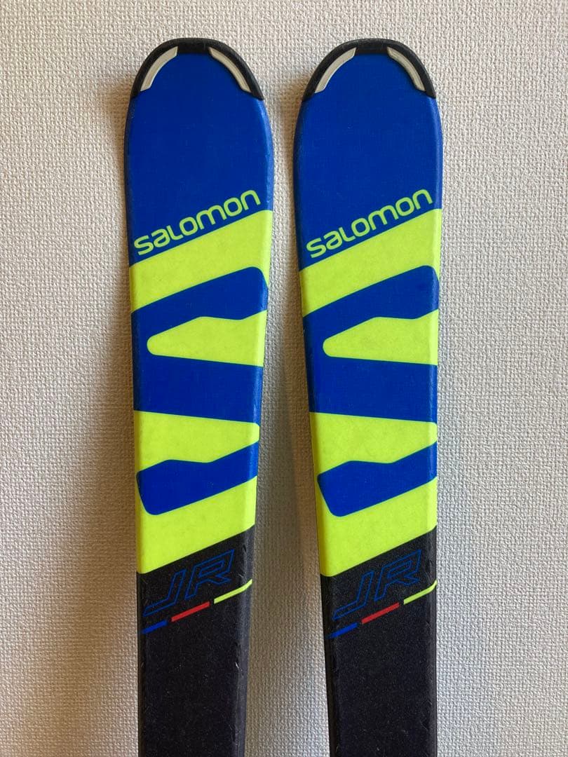 【130】Salomon スキー板 DE1 青/黄 バインディング付き