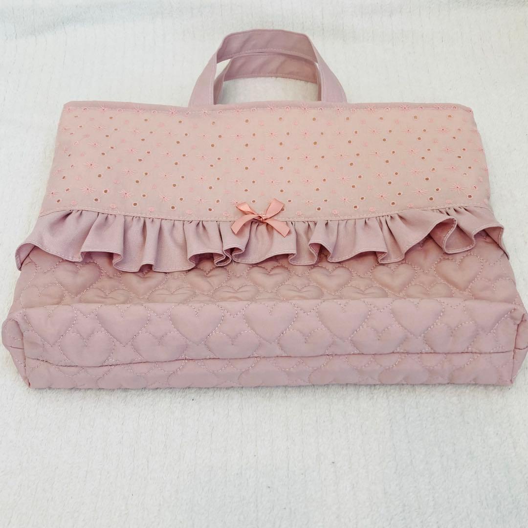 【ハンドメイド】入園入学グッズ(レース×フリル×ハートキルティング)