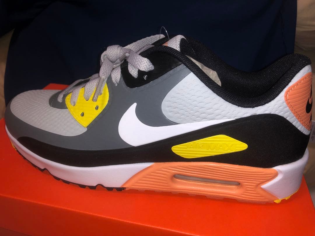 Nike Air Max 90 Gグレー/イエロー/オレンジ