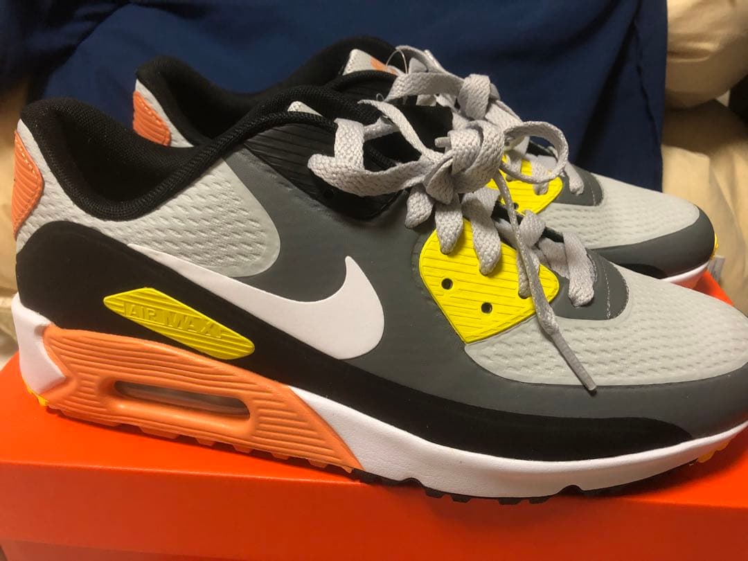 Nike Air Max 90 Gグレー/イエロー/オレンジ