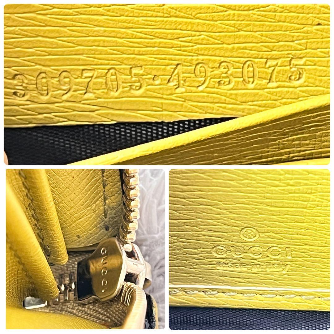 良品✨GUCCI ラウンドファスナー　マルチデザイン　ハートロゴ　長財布　からし