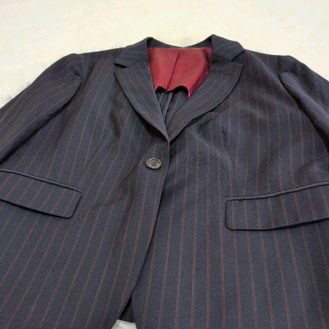 カシヤマ 洗える ビジネススーツ セットアップ ネイビー 大きいサイズ