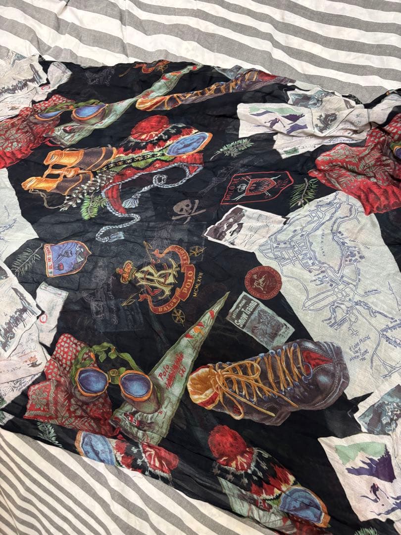 ラルフローレン　ストール　カラフルデザイン マフラー 約200cm x 60cm