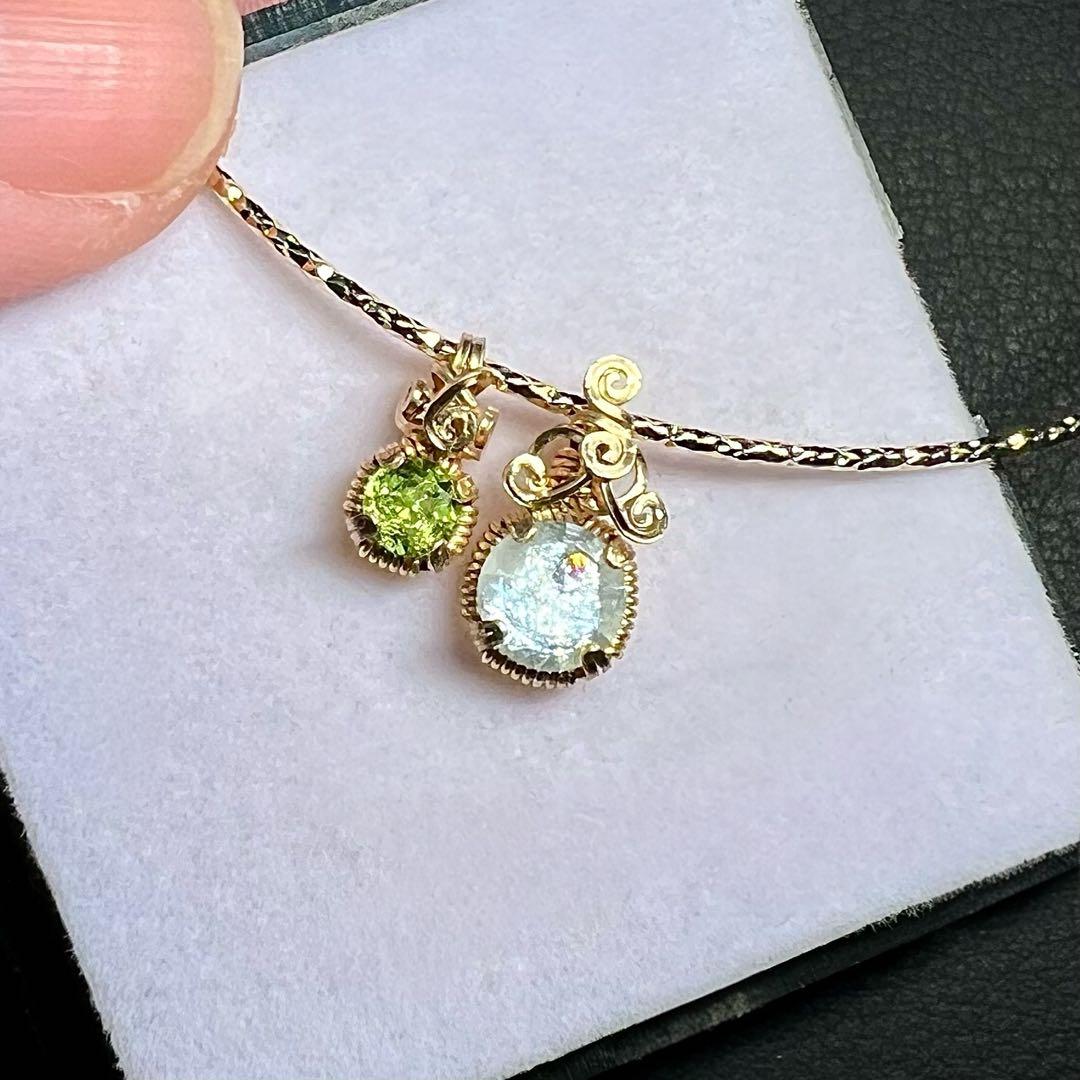 【新春セール①③】シンデレラアクアマリン＆ペリドット・ガーネット