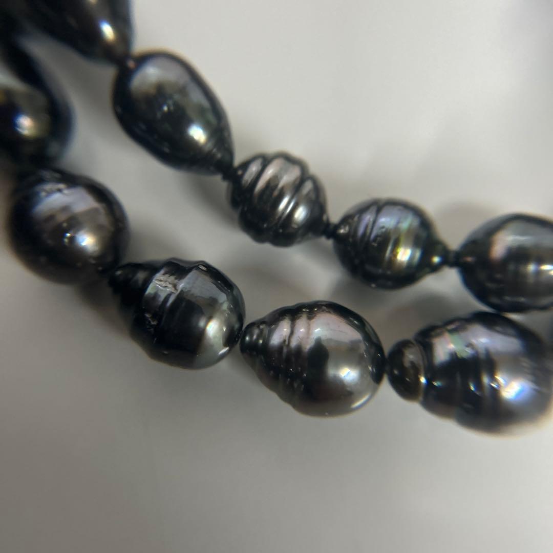 黒蝶真珠 ネックレス 8-10mm