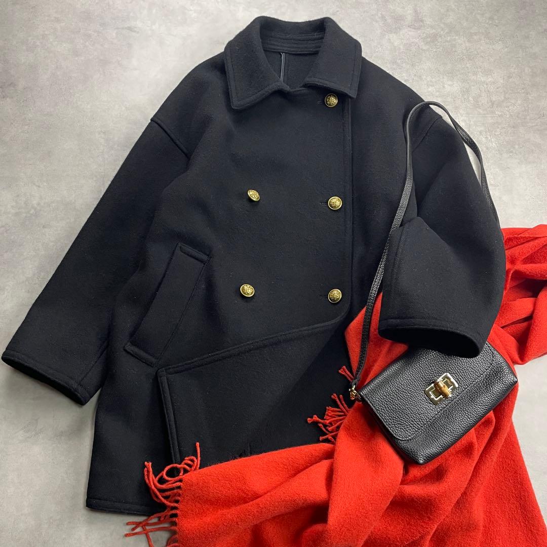 美品　FRAMeWORK　フレームワーク　Super 100ダブルクロスPコート