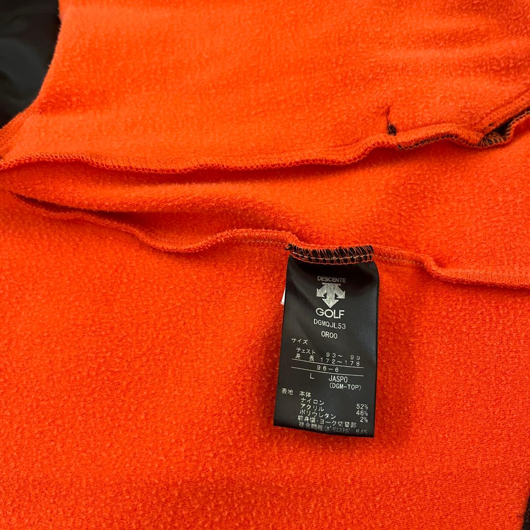 DESCENTE　GOLF フルジップジャケット メンズ　オレンジ　L