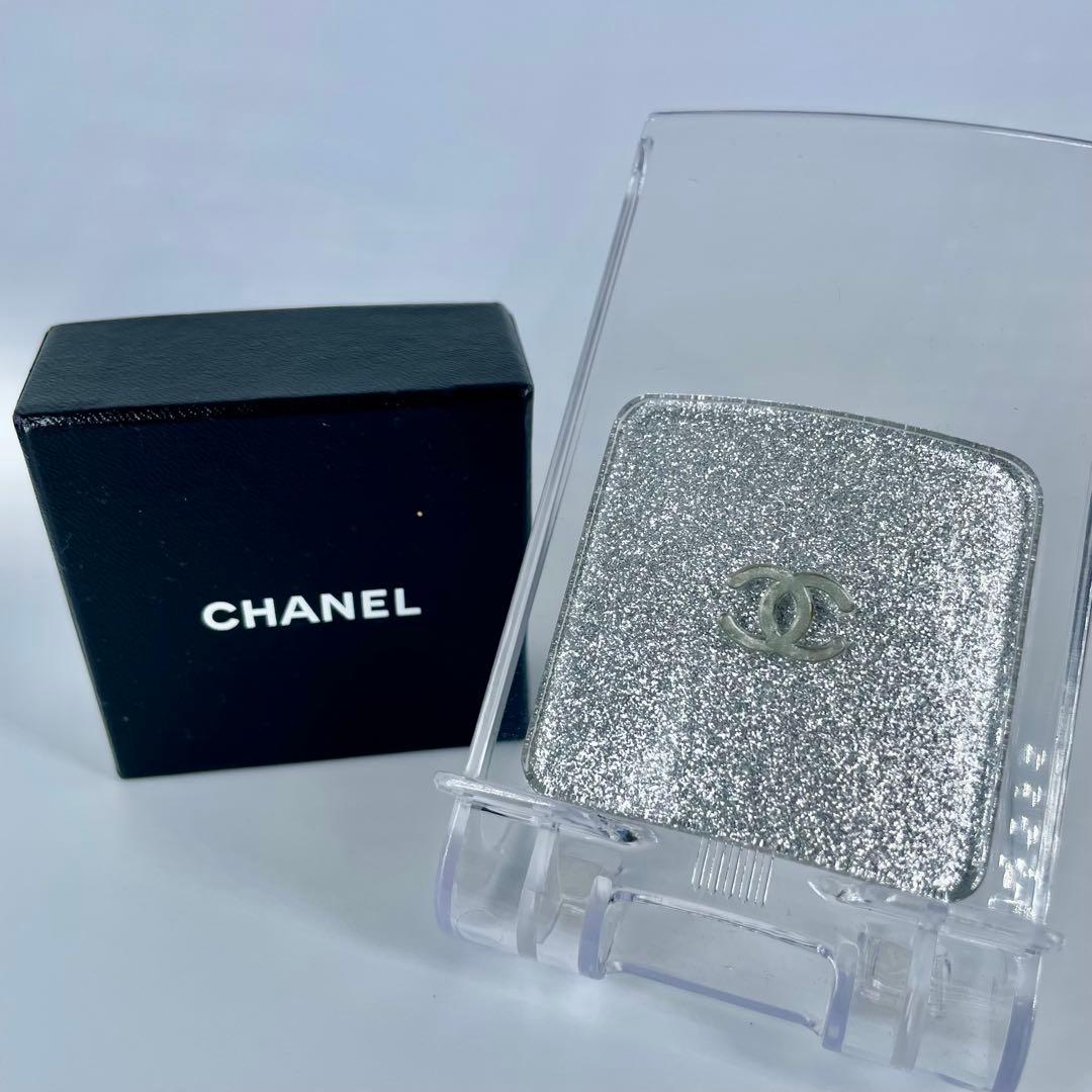 CHANEL バレッタ 髪留め　ココマーク シルバー 箱
