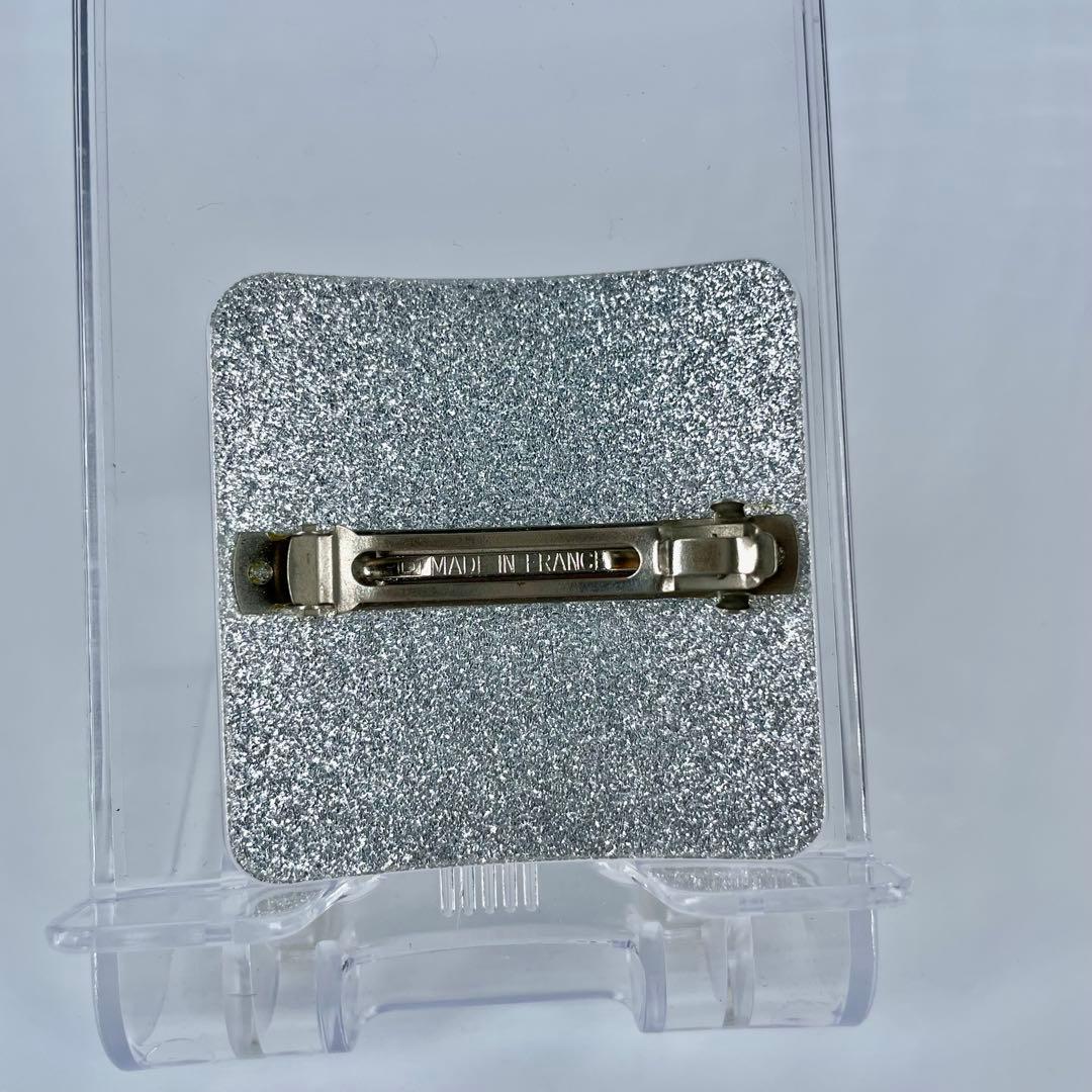 CHANEL バレッタ 髪留め　ココマーク シルバー 箱