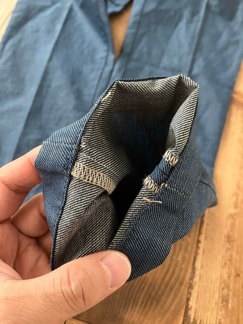 C+ CPLUS シープラス デニムスラックス 30 新品未使用 イタリア製 麻