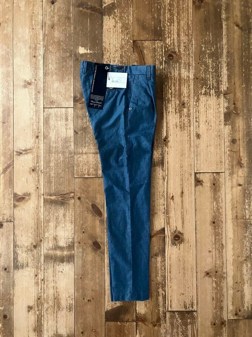 C+ CPLUS シープラス デニムスラックス 30 新品未使用 イタリア製 麻