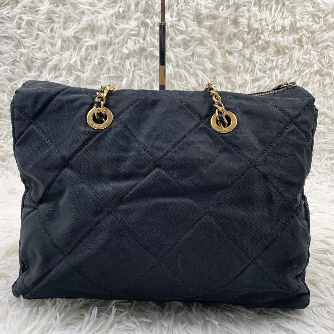 【✨美品✨】プラダ ショルダーバッグ キルティング ナイロン ブラック 保存袋付