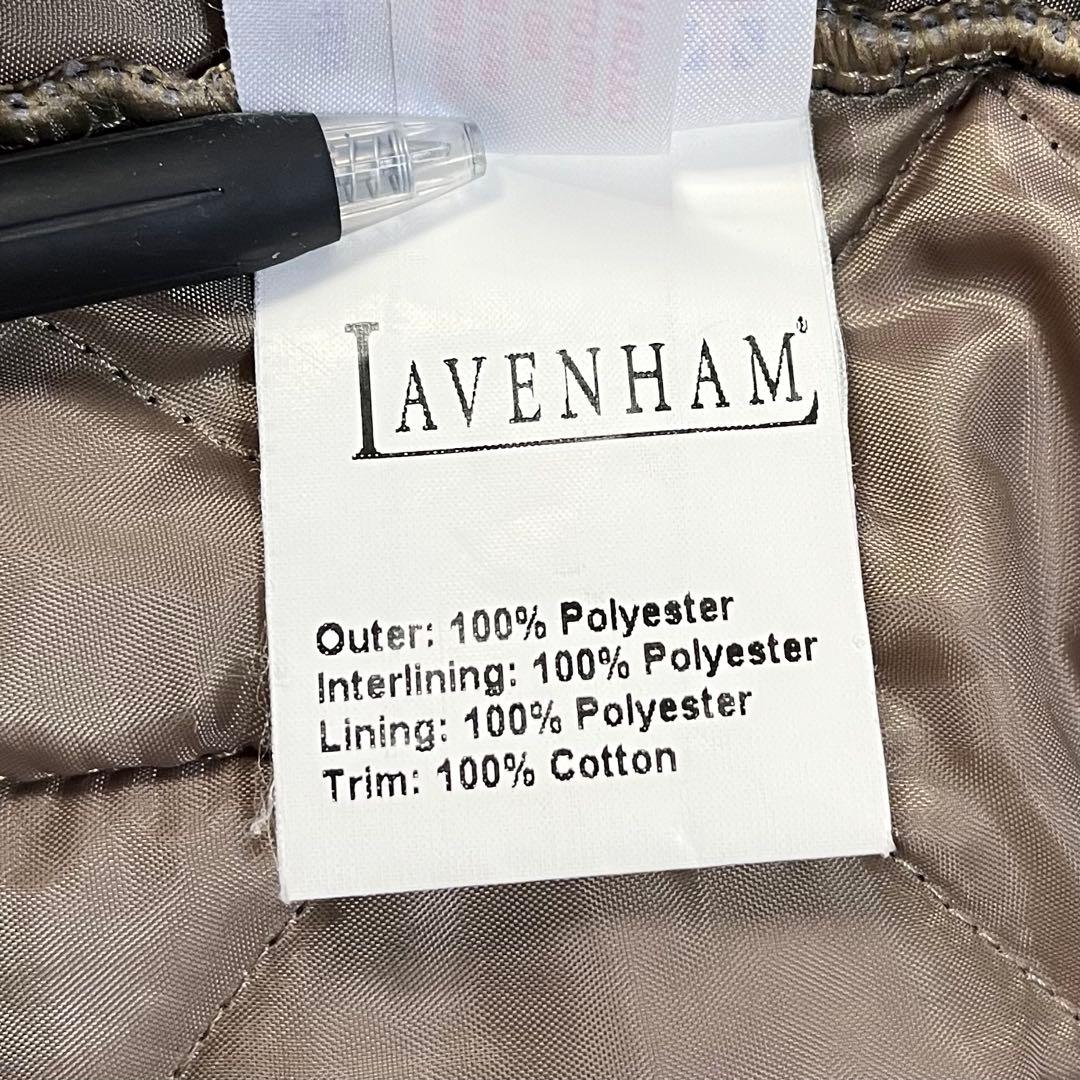【美品】LAVENHAM ラベンハム キルティングベスト フード ブラック M