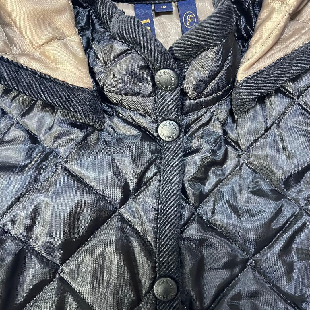 【美品】LAVENHAM ラベンハム キルティングベスト フード ブラック M