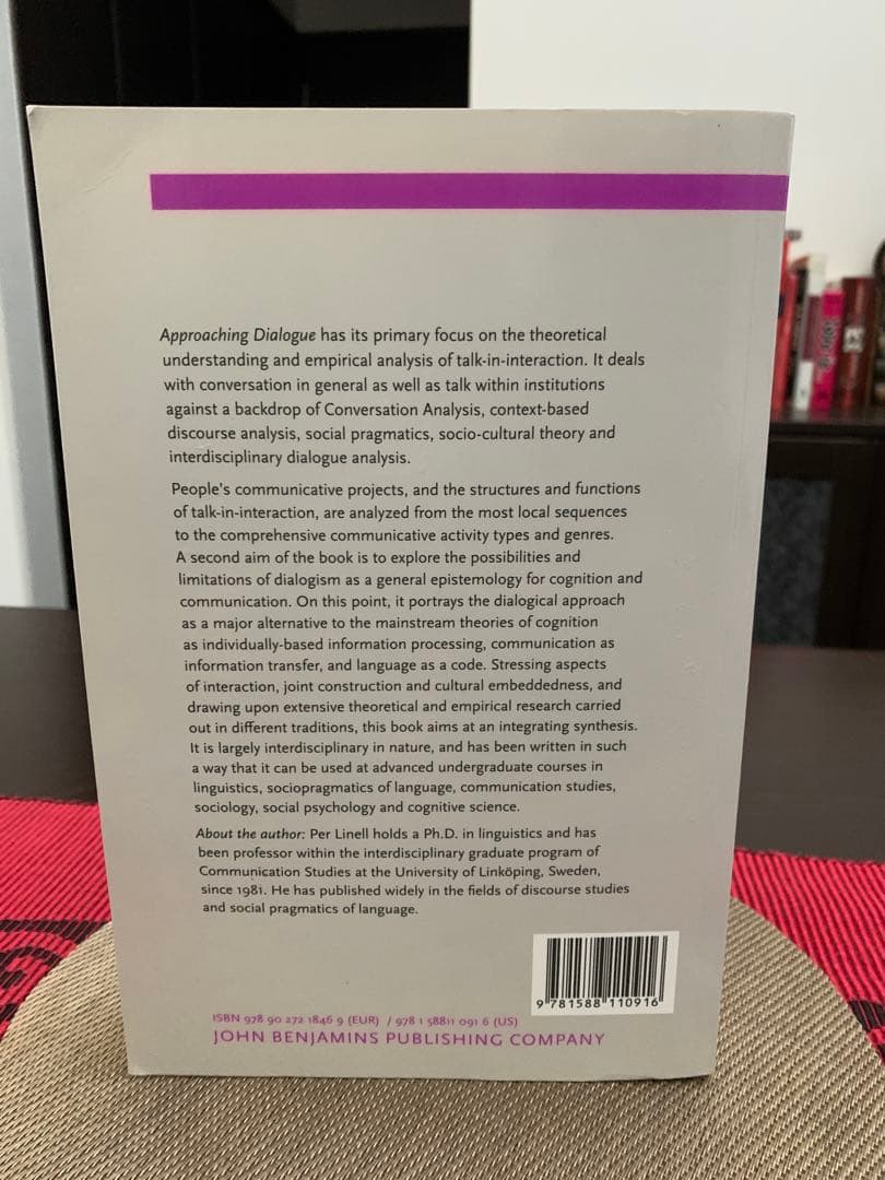 洋書 Approaching Dialogue by Per Linell