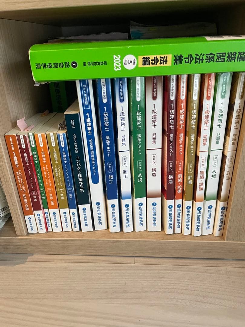 総合資格　一級建築士教材一式（令和5年度版）