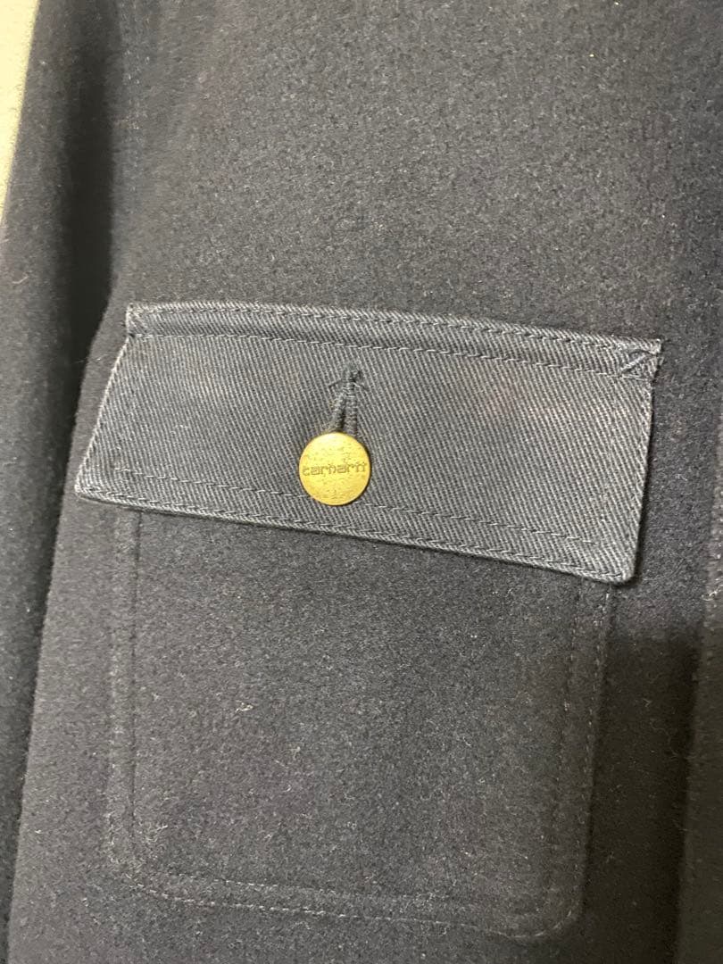 eyejunyaman×Carhartt ネイビー カバーオール ウール/レザー