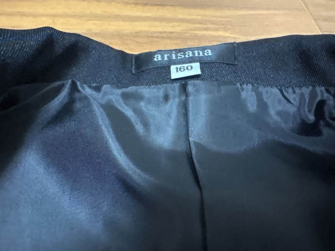 アリサナ arisanaジュニアフォーマルスーツ セット ブラック 卒服160