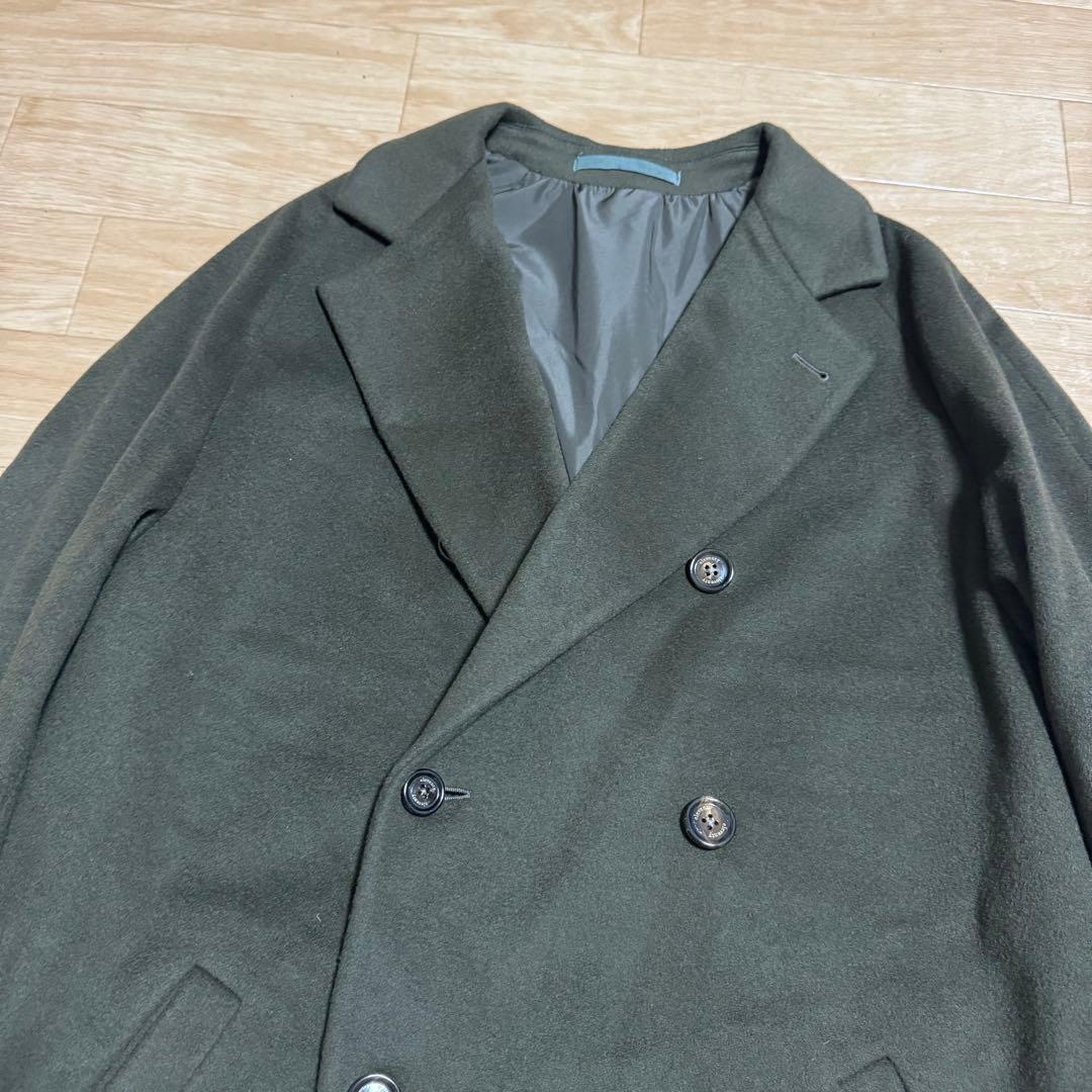 未使用/eleventy PLATINUM ダークグリーン チェスターコート