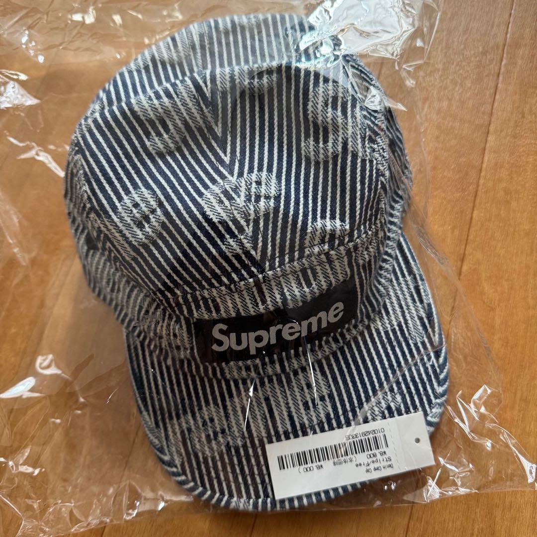 帽子 supreme DENIM CAMP CAP STRIPE