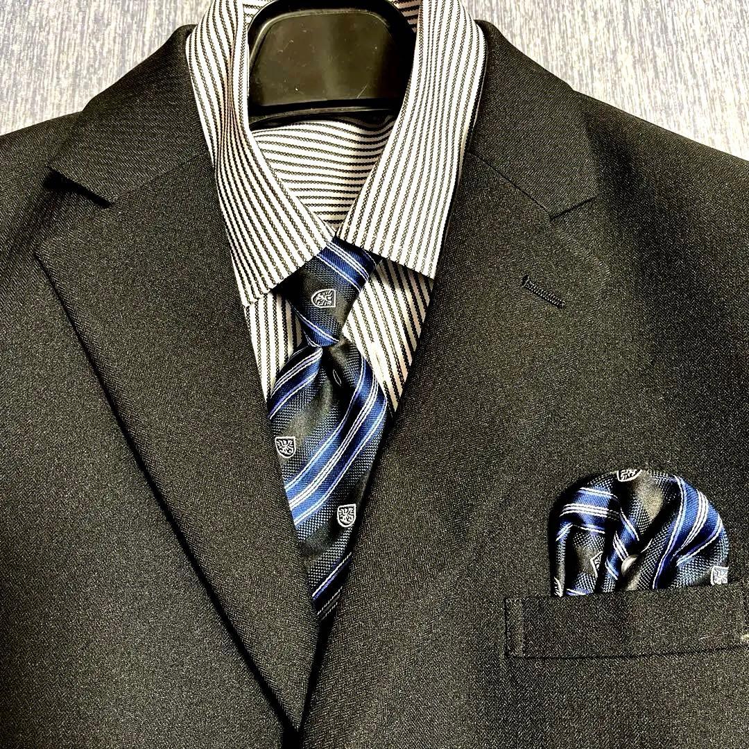 男の子 160E 160 E体 スーツ OLIVER HOUSE 黒