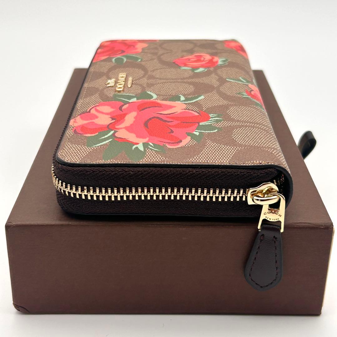 ✨未使用級✨ COACH コーチ 長財布 花柄 シグネチャー PVCレザー 箱付