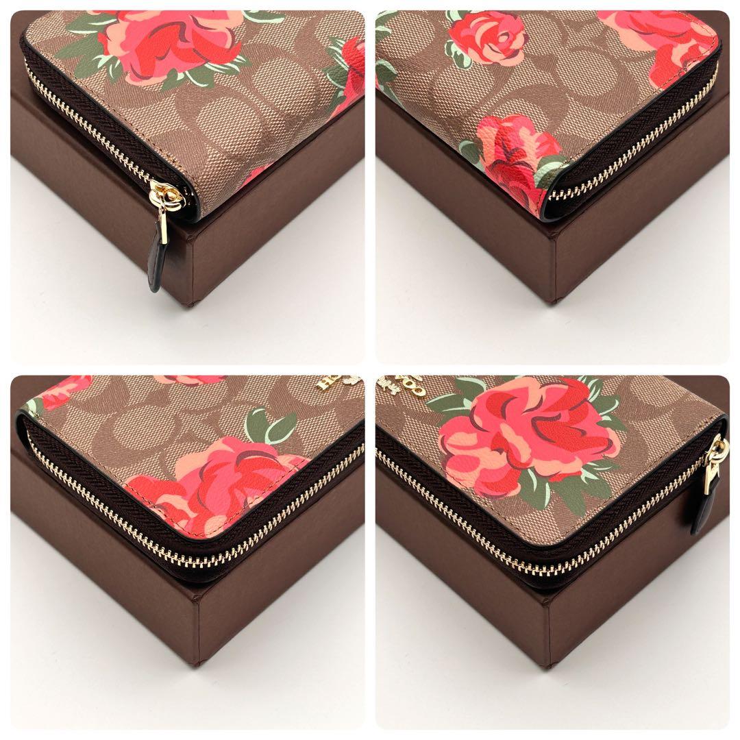 ✨未使用級✨ COACH コーチ 長財布 花柄 シグネチャー PVCレザー 箱付