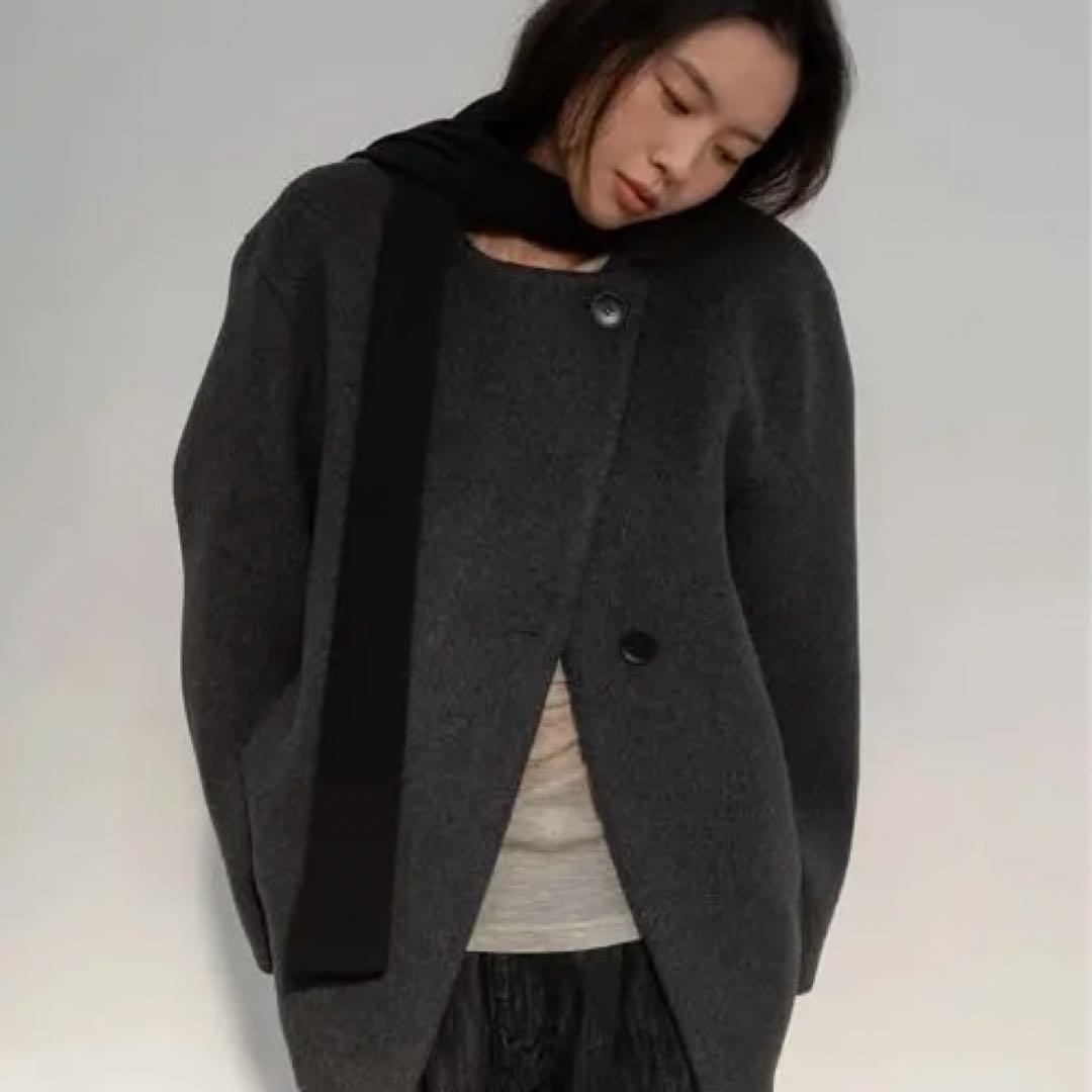 ohotoro　Aries Wool Coat チャコール