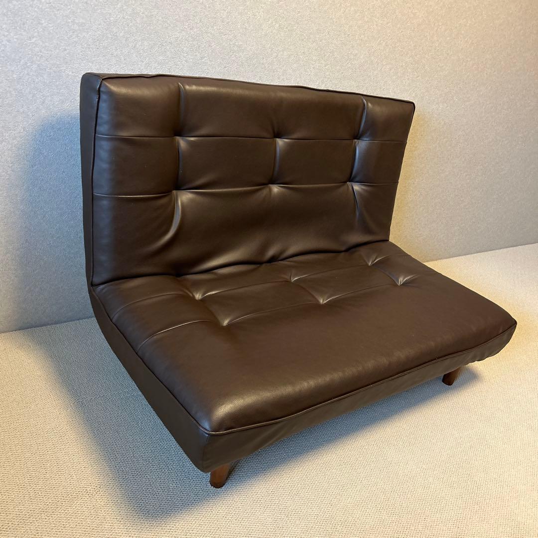 【YTK TBT】ソファー　ソファ　革ソファー　ウォルナット　2人掛け