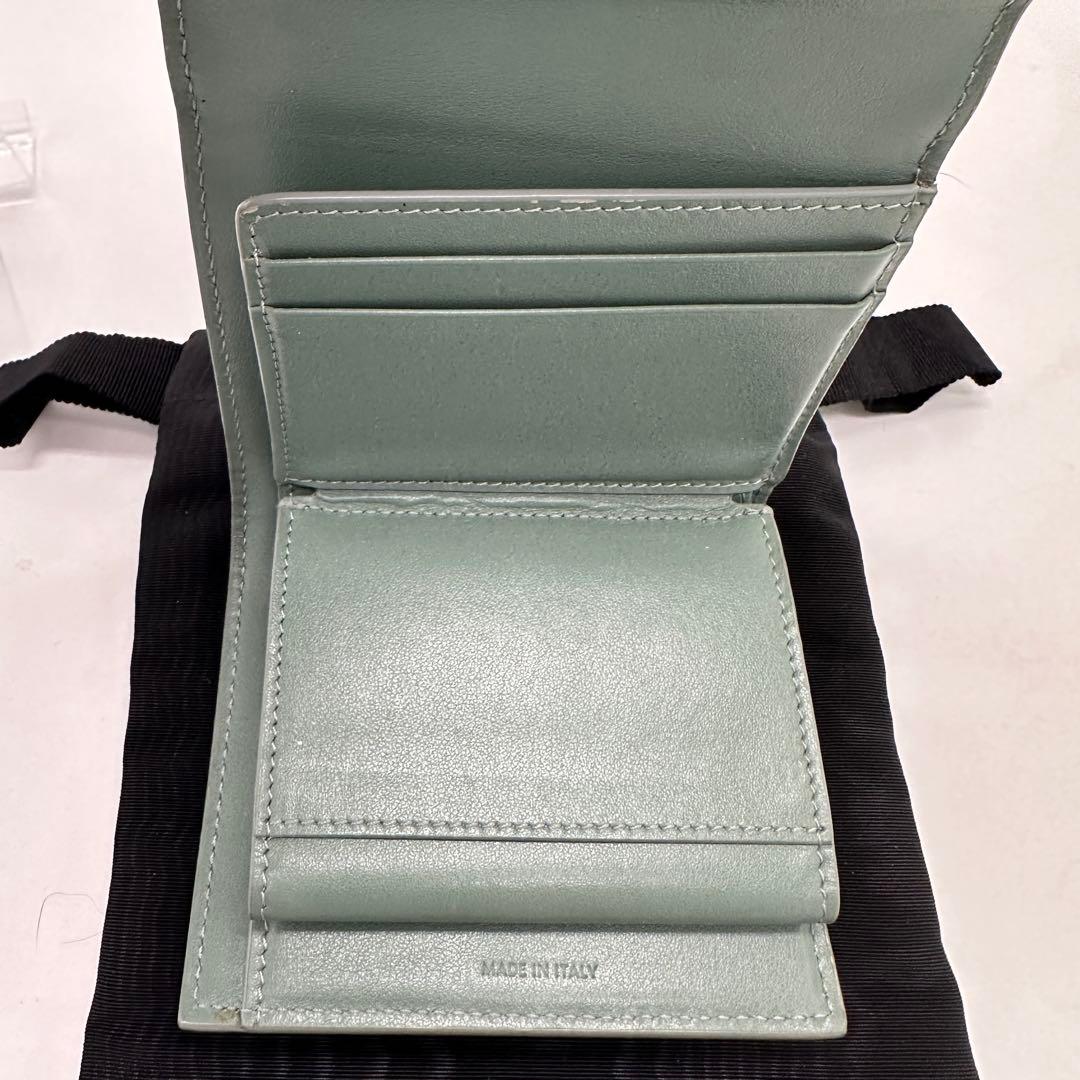 CELINE セリーヌ スモール トリフォールド ウォレット セラドン